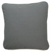 Gray Pillow with Natural Trim