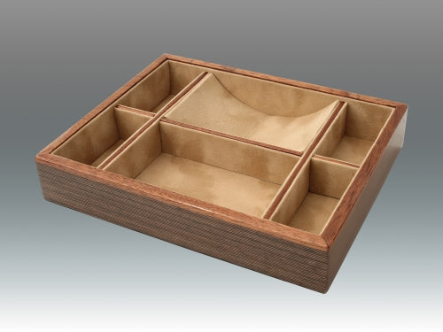 Wood Wenge Divided Valet Tray