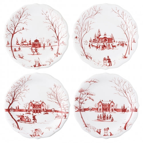 Winter Frolic Mr. & Mrs. Claus Party Plates