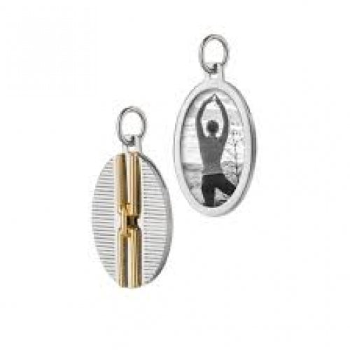 Two-Tone Pinstripe Half Locket