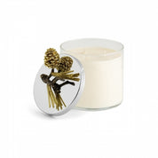 Pine Cone Candle - White