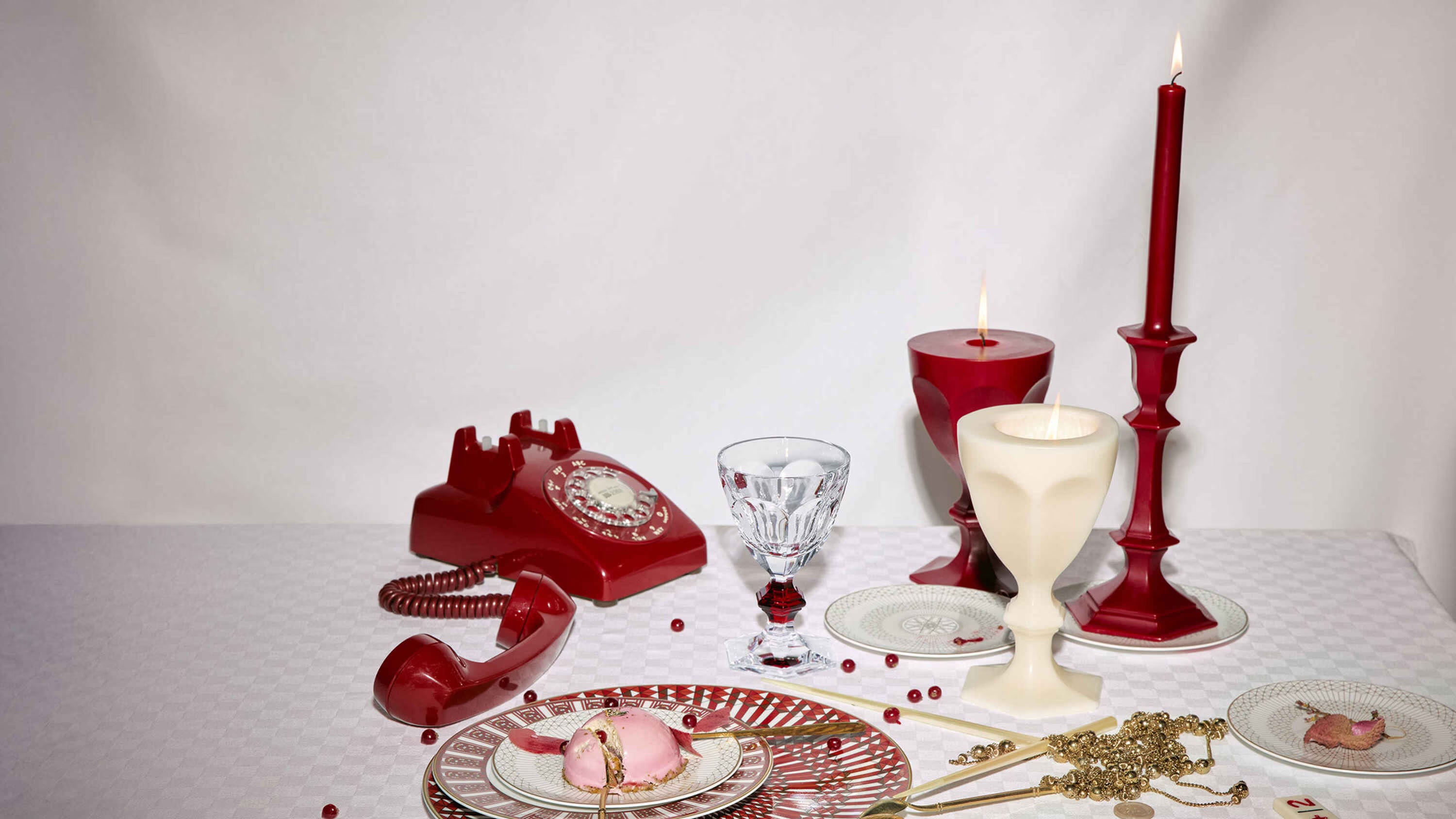 Harcourt Candlestick Candle - Red