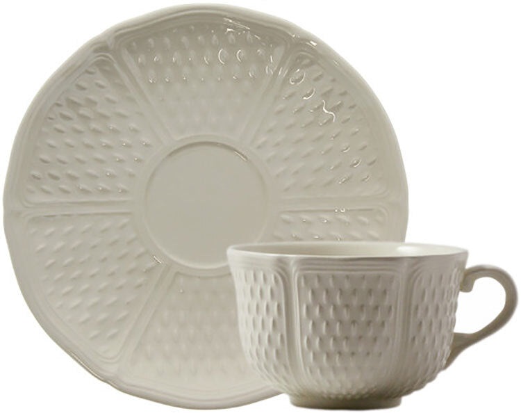 Pont Aux Choux Breakfast Cups And Saucer - Set/2 - White