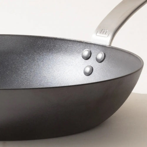 Blue Carbon Steel Frying Pan Seasoned 12"