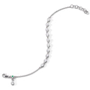 Bezel Round White Sapphire Tennis Bracelet