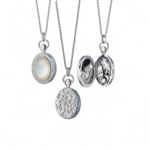 Mother of Pearl Petite Stone Locket