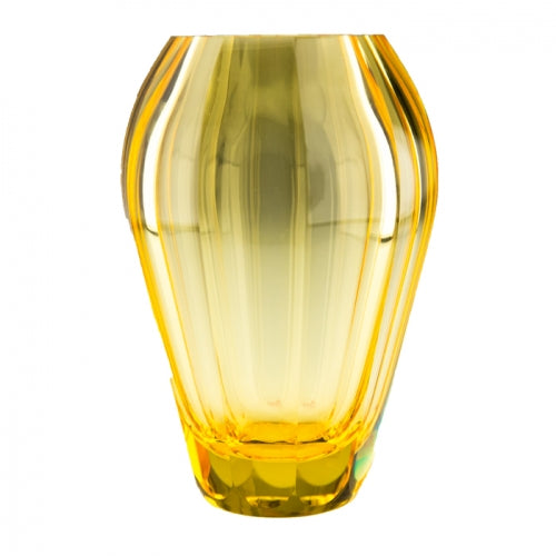 Yellow Eldor Cut Vase