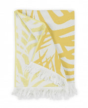 Zebra Palm Beach Towel - Canary