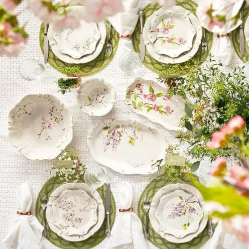 Floral Sketch Cherry Blossom Dinner Plate