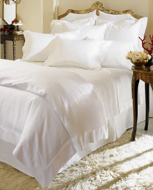 Giza 45 Percale Ivory King Flat Sheet