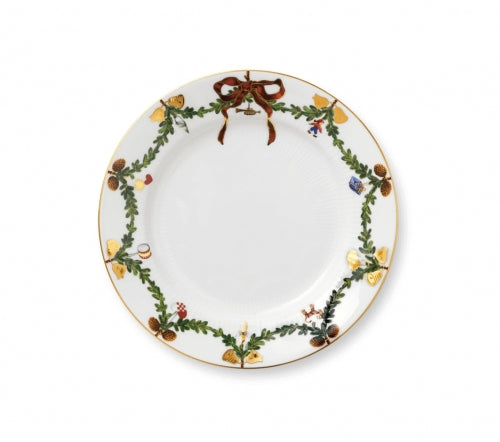 Star Fluted Christmas Salad Plate