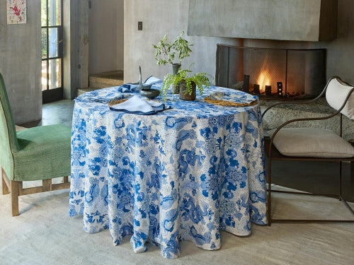 Magic Mountain Tablecloth - Porcelain Blue