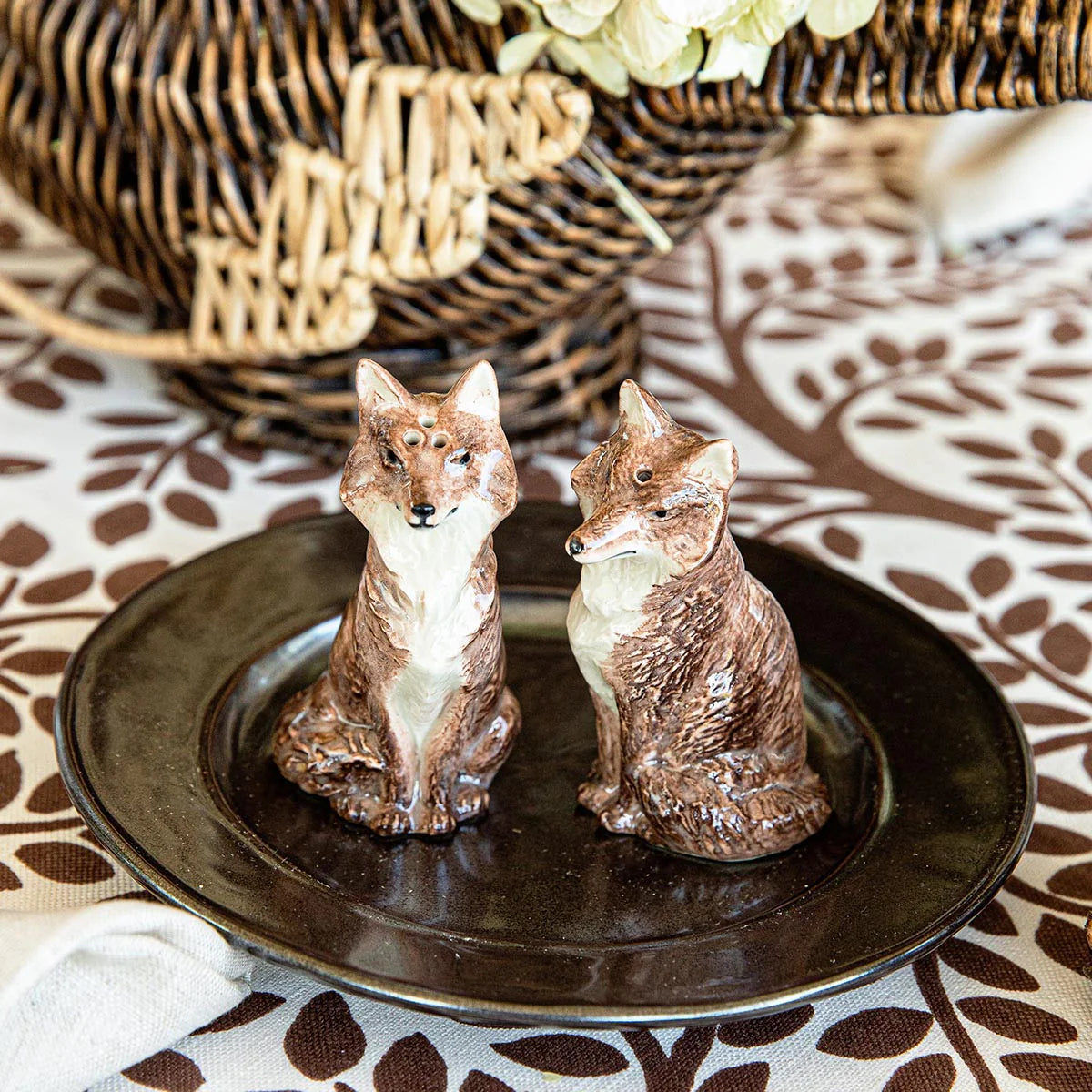 Clever Creatures  Fox Salt and Pepper Set/2pc