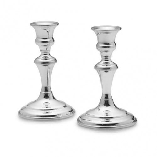 Pewter 6" Candlesticks, Pair