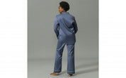 Nocturne Pajama Set, Large - Steel Blue & Dove