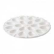 Berry & Thread Whitewash Deviled Egg Platter 13 3/4"