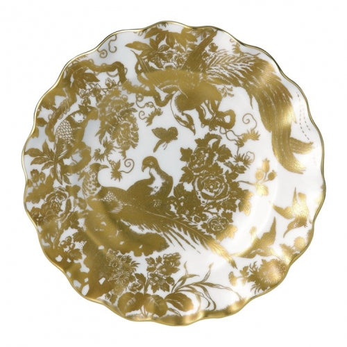 Gold Aves Accent Fluted Dessert Plate