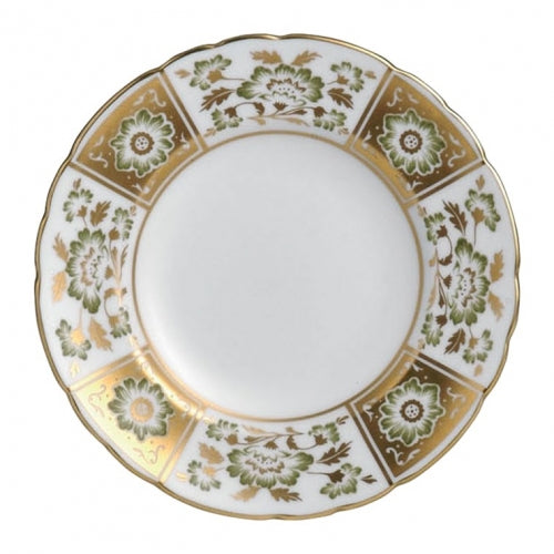 Derby Panel Green Bread and Butter Plate