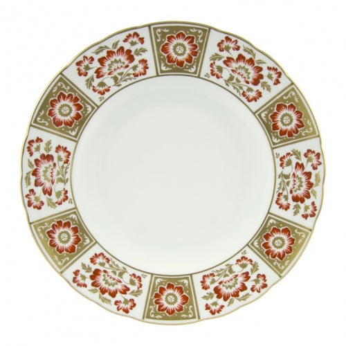 Derby Panel Red Dinner Plate