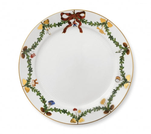 Star Fluted Christmas Dinner Plate