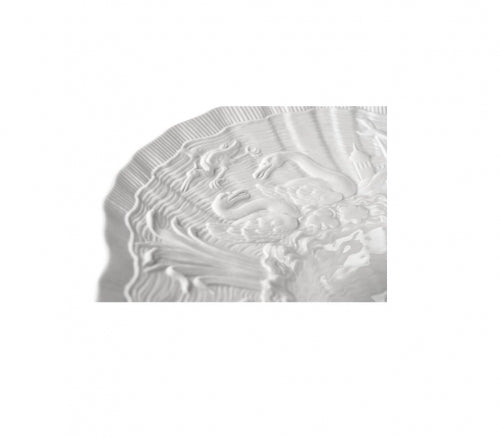 Swan Service Gourmet Plate, Flat - Bisque White