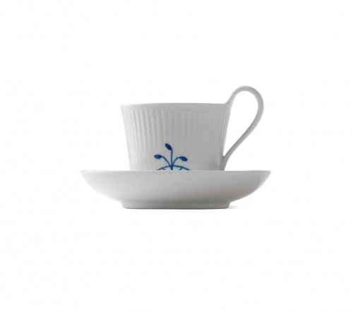 Blue Mega High Handle Tea Cup and Saucer