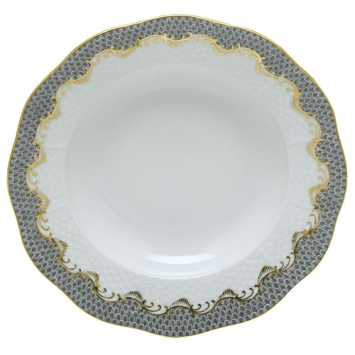 Fish Scale Gray Dessert Plate