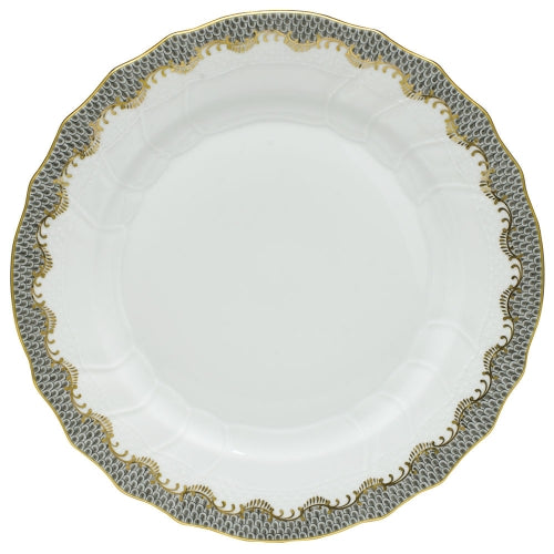 Fish Scale Gray Dinner Plate