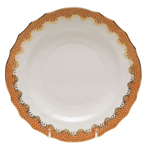 Fish Scale Rust Dessert Plate