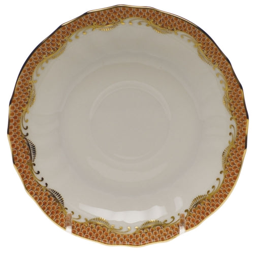 Fish Scale Rust Canton Saucer