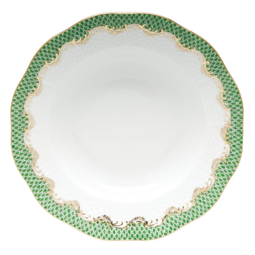 Fish Scale Jade Rim Soup Plate