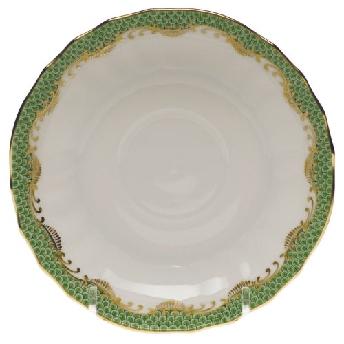 Fish Scale Jade Canton Saucer