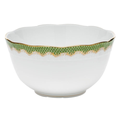 Fish Scale Evergreen Round Bowl