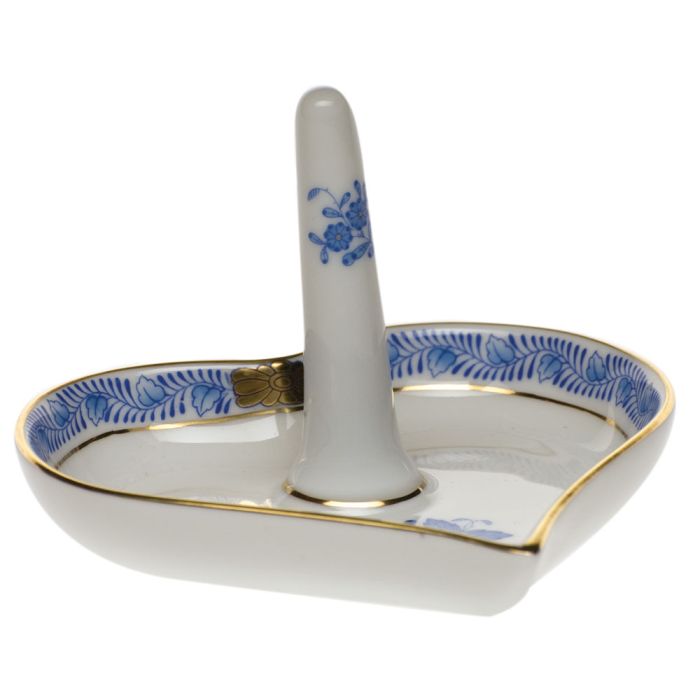 Chinese Bouquet Blue Ring Holder