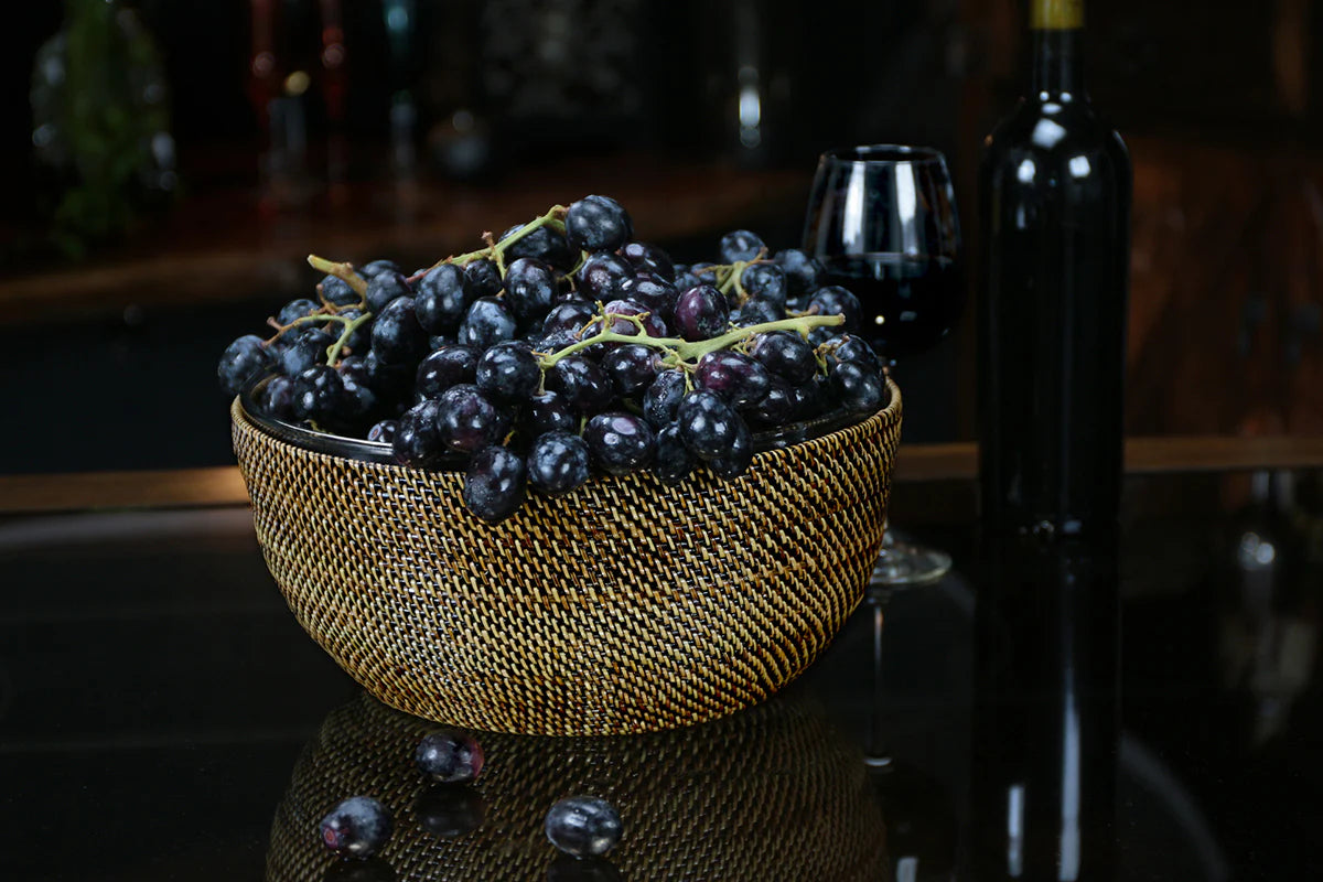 Salad and Serving Bowl w/Glass 4Qt Bowl