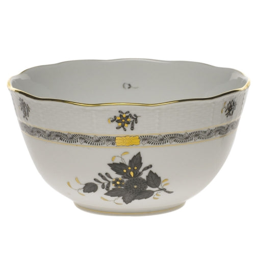 Chinese Bouquet Black Round Bowl