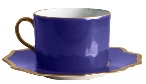 Anna's Palette Indigo Blue Tea Cup Saucer