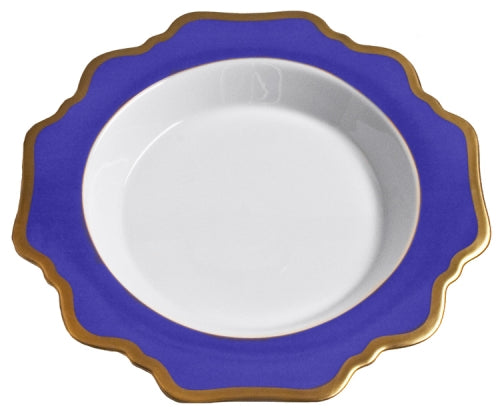 Anna's Palette Indigo Blue Rim Soup Plate