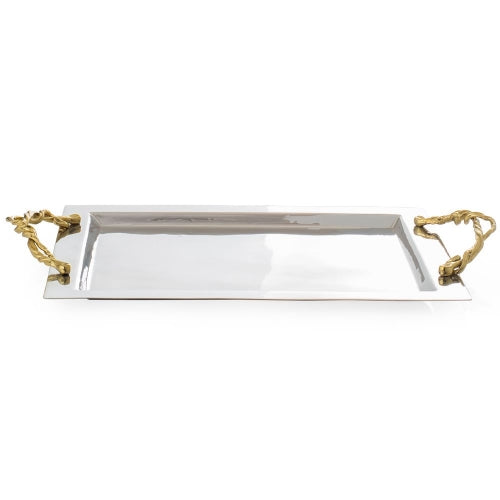 Wisteria Gold Serving Tray 19 1/2"