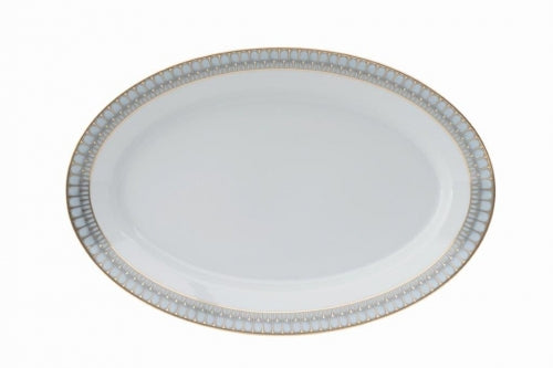 Arcades Grey Oval Platter 16"