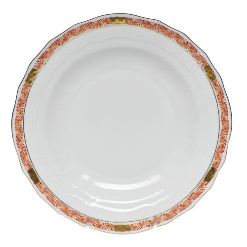 Chinese Bouquet Garland Rust Dessert Plate