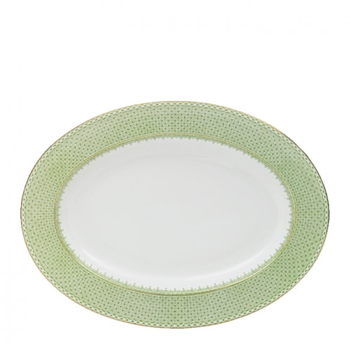 Apple Green Lace Platter 15"