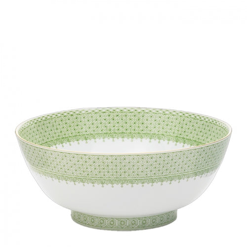 Apple Green Lace Round Bowl 9"