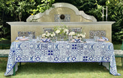 Azulejos Tile Linen Napkin - Blue & White - 20 x 20"