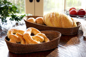 Oval Bread Basket with Braided Edge, Small
