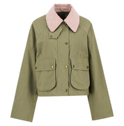 Cropped Beadnell Casual Jacket - Bleached Olive/Ancient