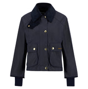 Cropped Beadnell Waxed Jacket - Navy Classic