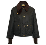 Cropped Beadnell Waxed Jacket - Sage/Ancient