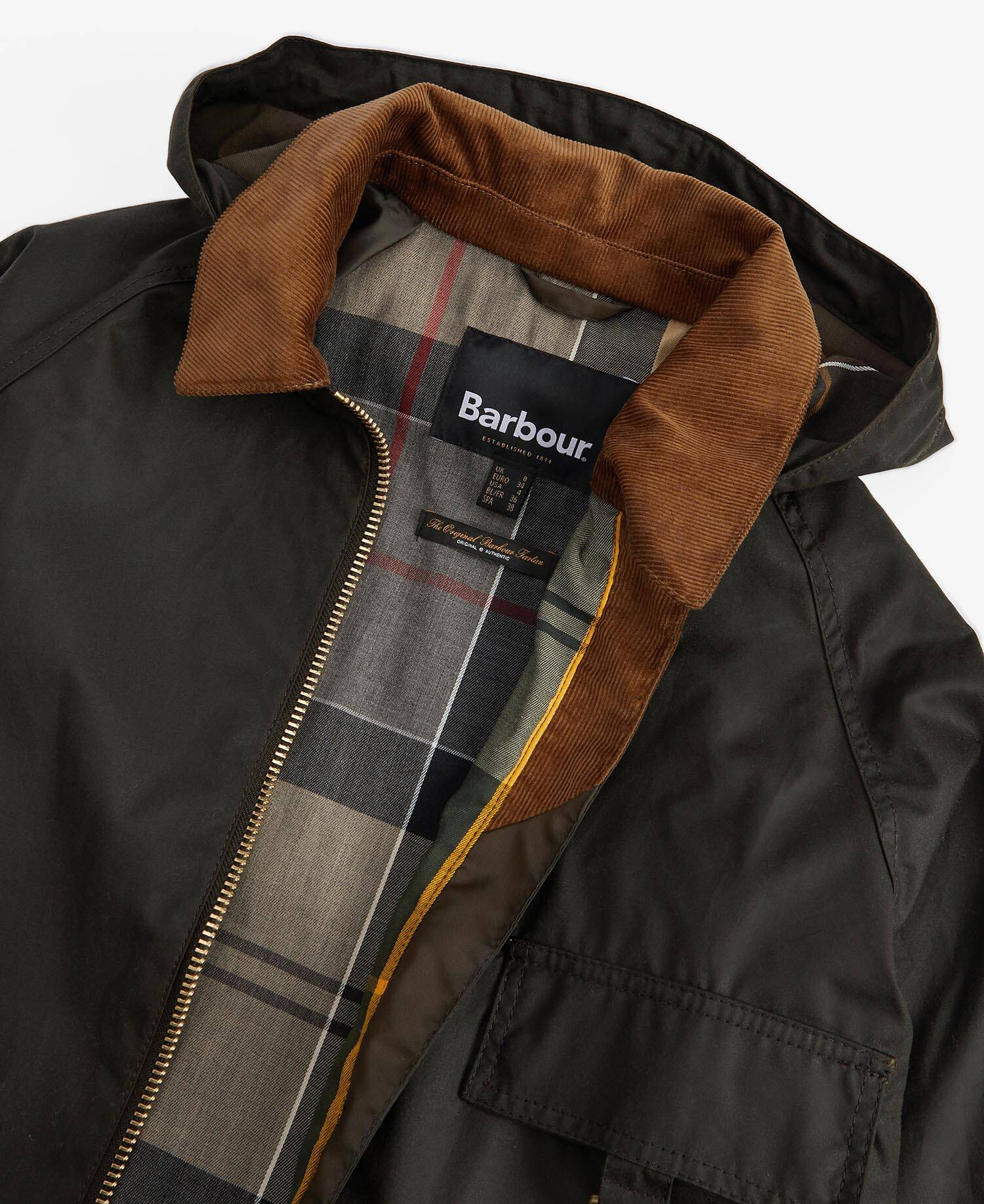Highclere Waxed Jacket - Olive Brown, 14