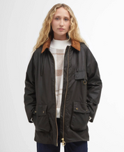 Highclere Waxed Jacket - Olive Brown, 14